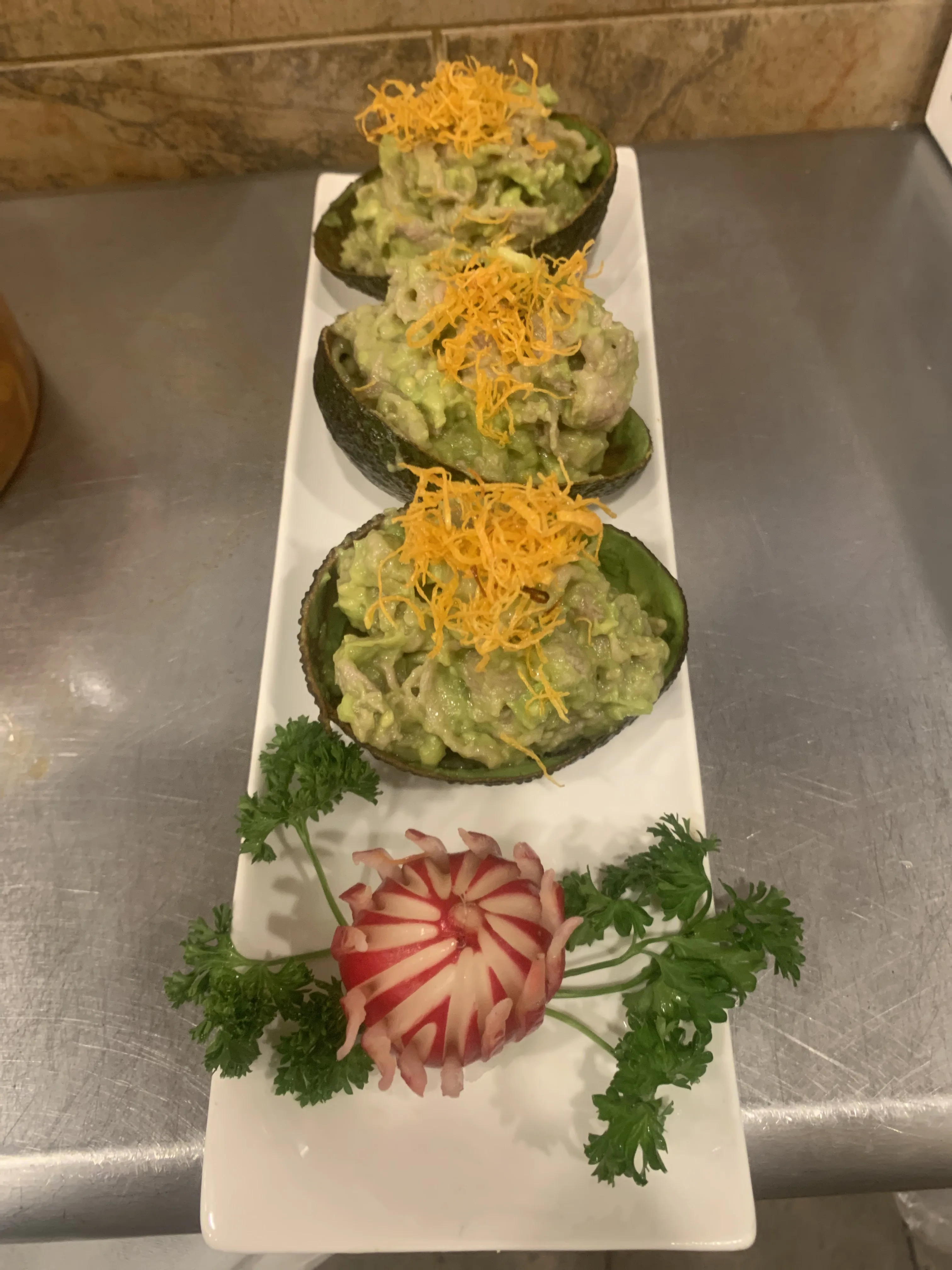 Avocado seafood salad